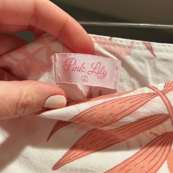 NWOT Pink Palm Print Skirt - Picture 5 of 6